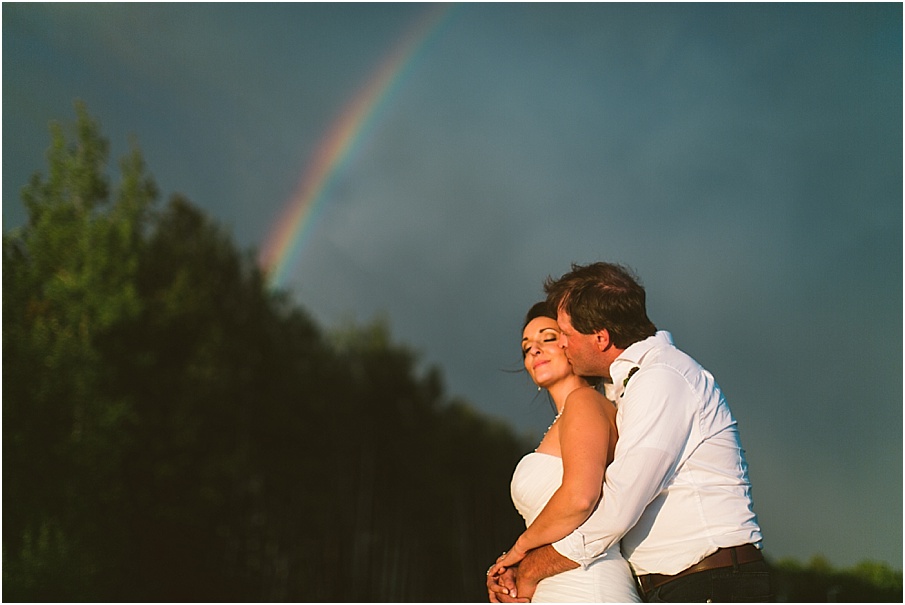 alberta summer storm wedding rainbow photos