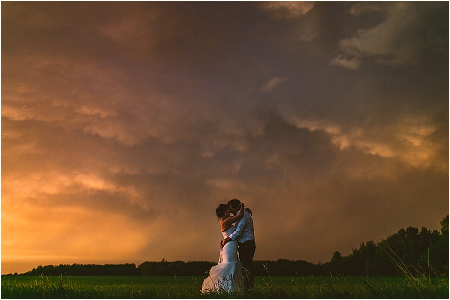 alberta wedding summer storm sunset sky 