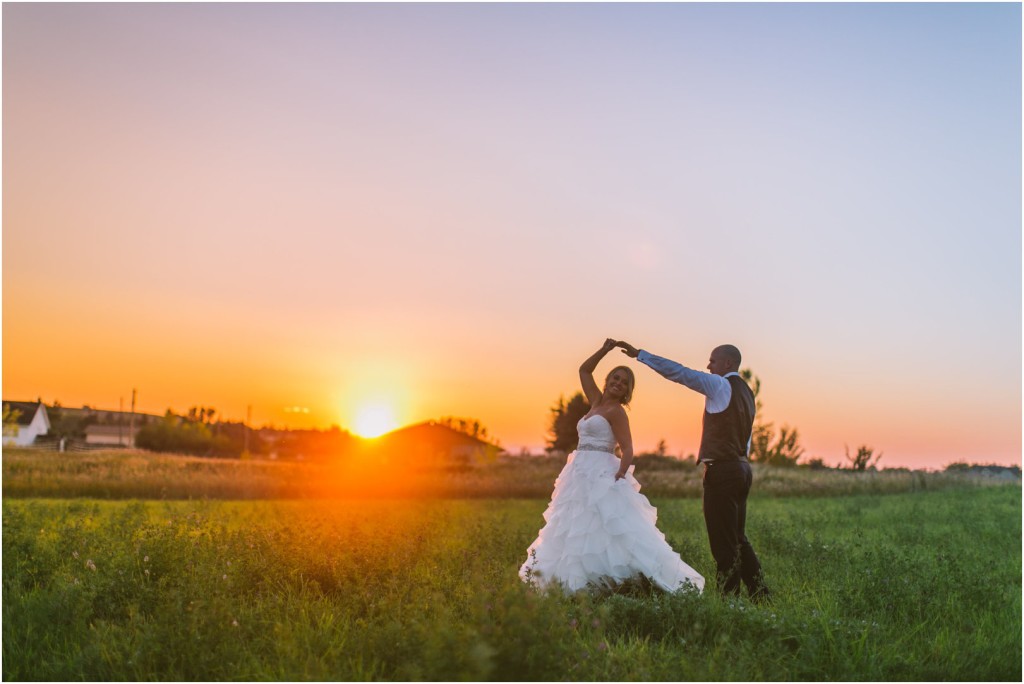 calgary wedding photographer bride and groom okatokes sunset