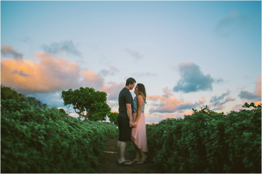 Kauai Photographer Honeymoon session beach sunset couple