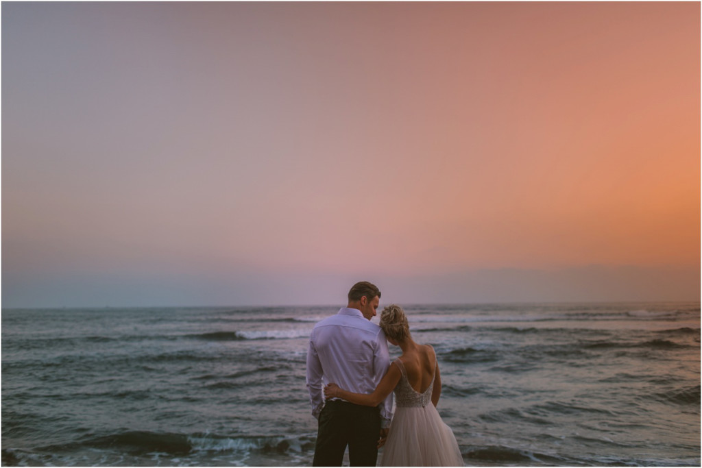 kauai elopement wedding photographer bride and groom romantic beach