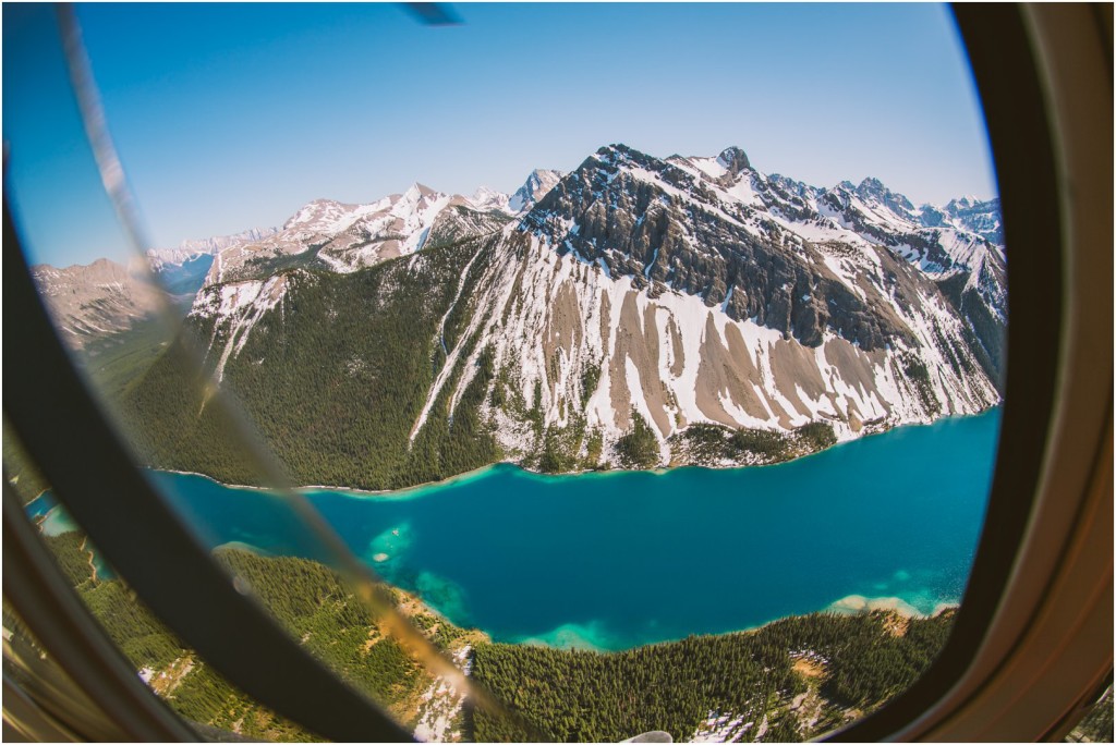 alpine helicopter canmore banff elopement photography
