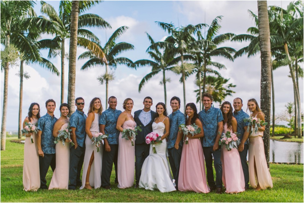 anahola kauai wedding bridal party
