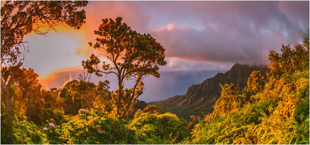 Kauai Sunset Kalalau Lookout hawaii magic