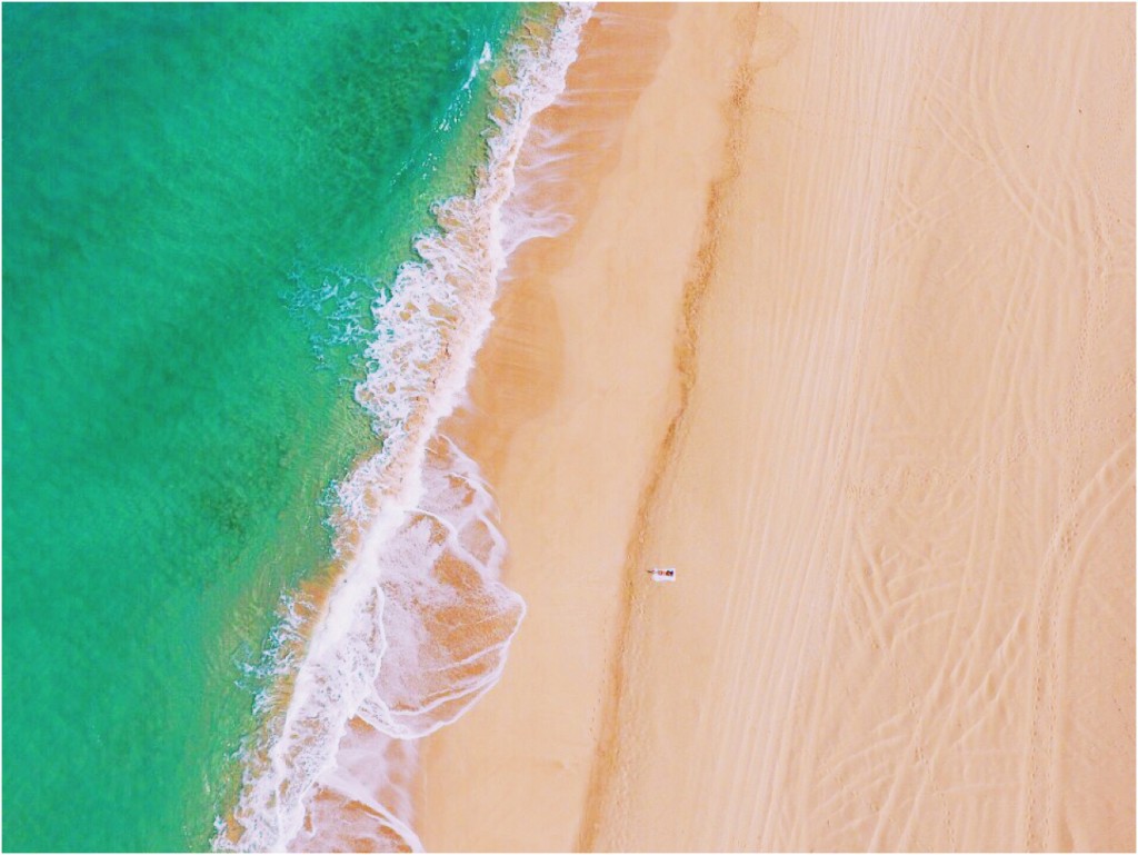 polihale beach drone photography