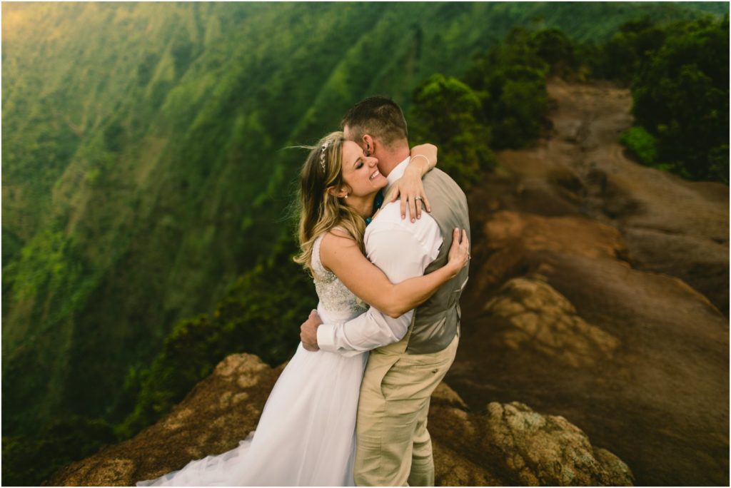 adventure elopement on kauai koke'e mountains pihea trail