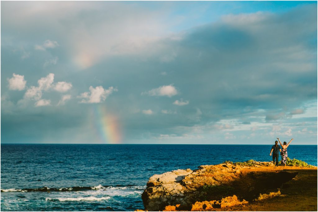 Kauai rainbow vow renewal adventure photography