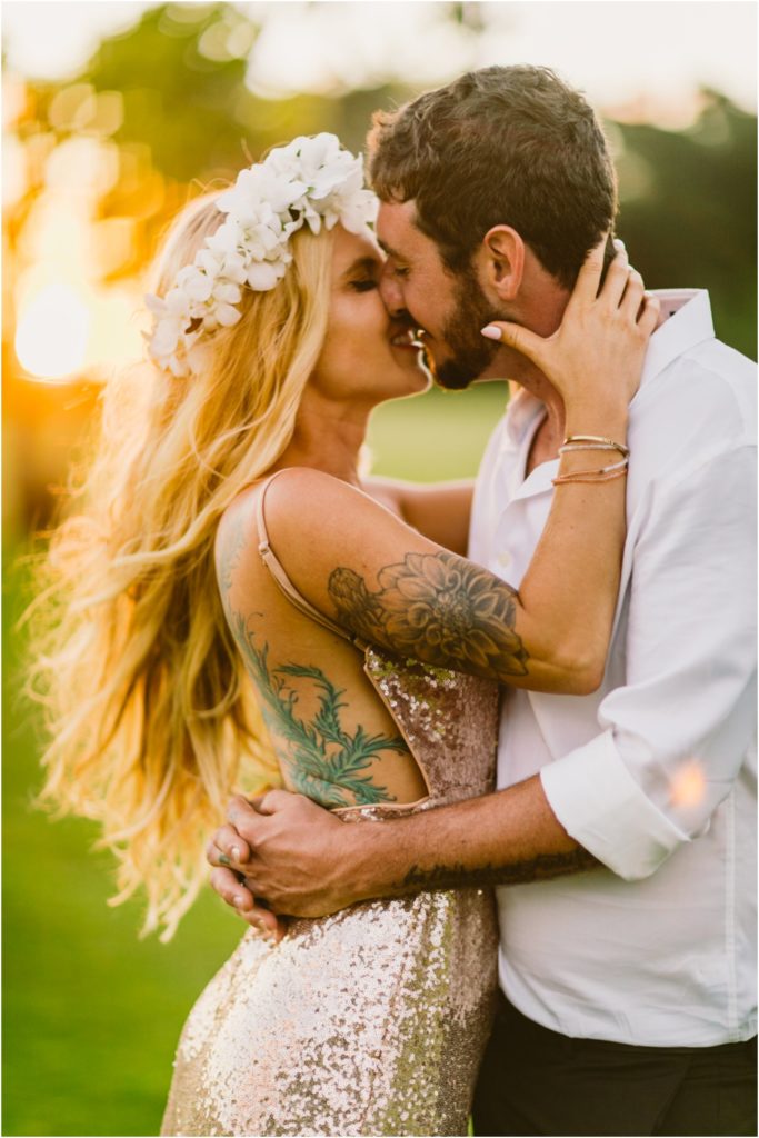 backyard kauai wedding glitter wedding dress kalaheo