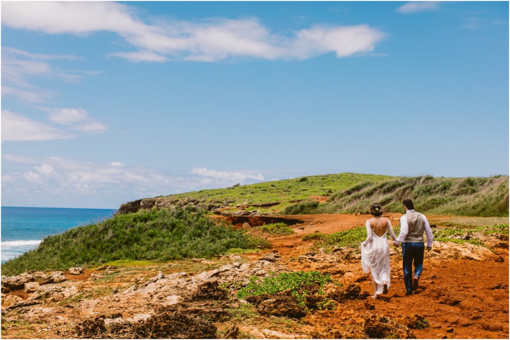kauai adventure elopement mahaulapu cliff ceremony