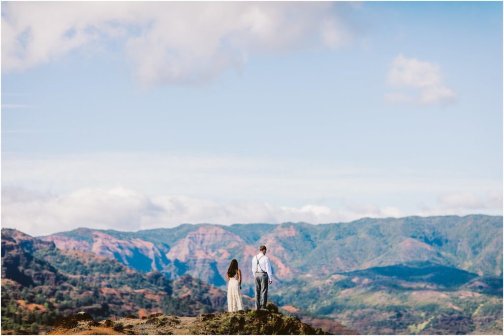 wiamea canyon kauai adventure elopement wedding