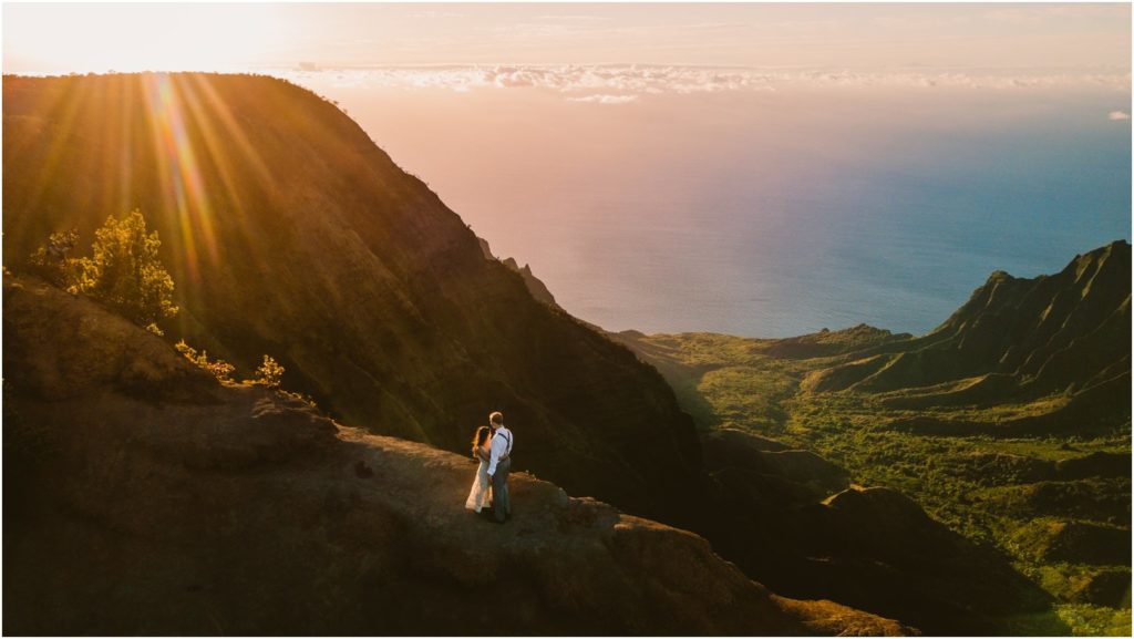 pihea trail kalalau napali coast kauai adventure elopement wedding