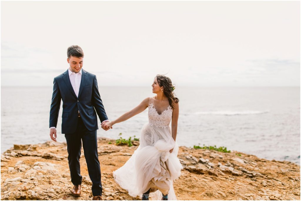 kauai wedding south side cliff elopement
