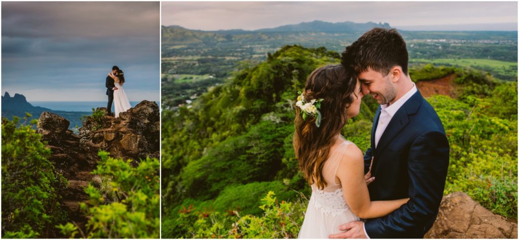 kauai wedding sleeping giant trail adventure elopement