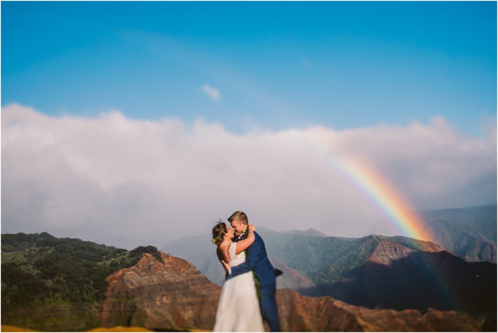 kauai adventure elopement wiamea canyon rainbows