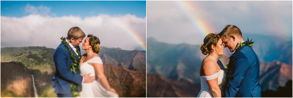 kauai adventure elopement wiamea canyon rainbows